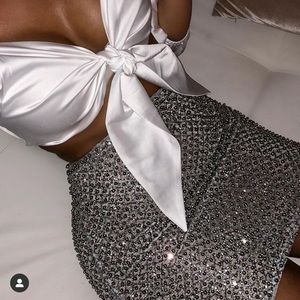 OH POLLY Drop a glint skirt